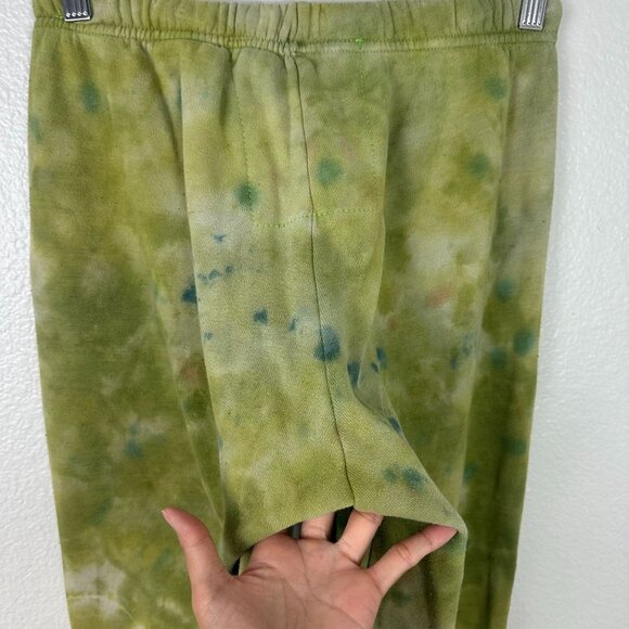Aviator Nation Hand Dyed Sweatpants Women's S Green Tie Dye Boho Lounge Stretch - Picture 7 of 7